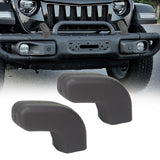 Maxbell 2x Front Tow Hooks Covers Easy Installation Hitch Covers for Jeep 07-23 Black