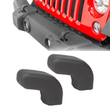 Maxbell 2x Front Tow Hooks Covers Easy Installation Hitch Covers for Jeep 07-23 Black