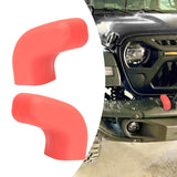 Maxbell 2x Front Tow Hooks Covers Easy Installation Hitch Covers for Jeep 07-23 Red