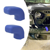 Maxbell 2x Front Tow Hooks Covers Easy Installation Hitch Covers for Jeep 07-23 Blue