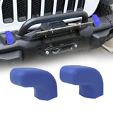 Maxbell 2x Front Tow Hooks Covers Easy Installation Hitch Covers for Jeep 07-23 Blue