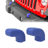 Maxbell 2x Front Tow Hooks Covers Easy Installation Hitch Covers for Jeep 07-23 Blue