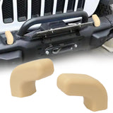 Maxbell 2x Front Tow Hooks Covers Easy Installation Hitch Covers for Jeep 07-23 Yellow
