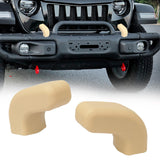 Maxbell 2x Front Tow Hooks Covers Easy Installation Hitch Covers for Jeep 07-23 Yellow