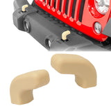 Maxbell 2x Front Tow Hooks Covers Easy Installation Hitch Covers for Jeep 07-23 Yellow