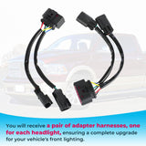 Maxbell 2x Headlight Conversion Harnesses Assembly for Dodge RAM 1500 2500 3500