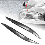 Maxbell Car Headlights Eyebrows Glossy Black Decoration Stickers for BMW E72 x6
