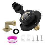 Maxbell RV Water Inlet Sturdy Maintenance Practical with Check Valve for Marine Black
