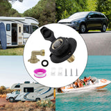 Maxbell RV Water Inlet Sturdy Maintenance Practical with Check Valve for Marine Black