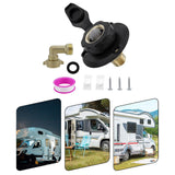 Maxbell RV Water Inlet Sturdy Maintenance Practical with Check Valve for Marine Black