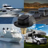 Maxbell RV Water Inlet Sturdy Maintenance Practical with Check Valve for Marine Black