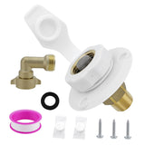 Maxbell RV Water Inlet Sturdy Maintenance Practical with Check Valve for Marine White