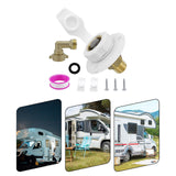 Maxbell RV Water Inlet Sturdy Maintenance Practical with Check Valve for Marine White