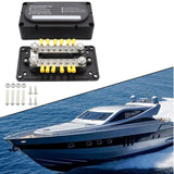 Maxbell Bus Bar Power Distribution Block M10 Stud for Marine Automotive Vehicle Black