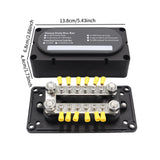 Maxbell Bus Bar Power Distribution Block M10 Stud for Marine Automotive Vehicle Black