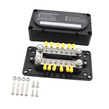 Maxbell Bus Bar Power Distribution Block M10 Stud for Marine Automotive Vehicle Black