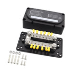 Maxbell Bus Bar Power Distribution Block M10 Stud for Marine Automotive Vehicle Black