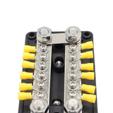 Maxbell Bus Bar Power Distribution Block M10 Stud for Marine Automotive Vehicle Black