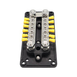 Maxbell Bus Bar Power Distribution Block M10 Stud for Marine Automotive Vehicle Black
