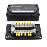 Maxbell Bus Bar Power Distribution Block M10 Stud for Marine Automotive Vehicle Black