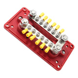 Maxbell Bus Bar Power Distribution Block M10 Stud for Marine Automotive Vehicle Red