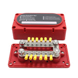 Maxbell Bus Bar Power Distribution Block M10 Stud for Marine Automotive Vehicle Red