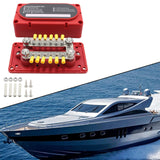 Maxbell Bus Bar Power Distribution Block M10 Stud for Marine Automotive Vehicle Red