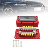 Maxbell Bus Bar Power Distribution Block M10 Stud for Marine Automotive Vehicle Red