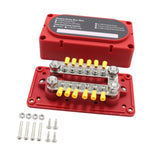 Maxbell Bus Bar Power Distribution Block M10 Stud for Marine Automotive Vehicle Red