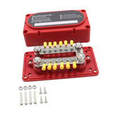 Maxbell Bus Bar Power Distribution Block M10 Stud for Marine Automotive Vehicle Red