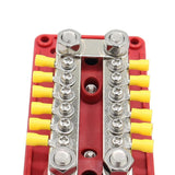 Maxbell Bus Bar Power Distribution Block M10 Stud for Marine Automotive Vehicle Red