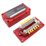 Maxbell Bus Bar Power Distribution Block M10 Stud for Marine Automotive Vehicle Red