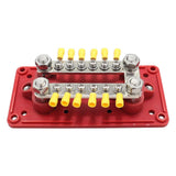 Maxbell Bus Bar Power Distribution Block M10 Stud for Marine Automotive Vehicle Red