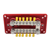 Maxbell Bus Bar Power Distribution Block M10 Stud for Marine Automotive Vehicle Red