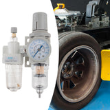 Maxbell Tire Changer Oil Water Separator Tire Repair Tool Sturdy with Pressure Gauge