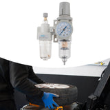 Maxbell Tire Changer Oil Water Separator Tire Repair Tool Sturdy with Pressure Gauge