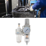 Maxbell Tire Changer Oil Water Separator Tire Repair Tool Sturdy with Pressure Gauge