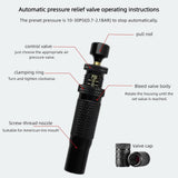 Maxbell 4Pcs Adjustable Automatic Tire Deflation Valves Screw on Tyre Air Down Tools