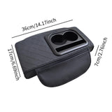 Maxbell Car Armrest Cushion Multifunctional Car Armrest Box Cover for Suvs Auto Black