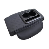 Maxbell Car Armrest Cushion Multifunctional Car Armrest Box Cover for Suvs Auto Black