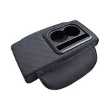 Maxbell Car Armrest Cushion Multifunctional Car Armrest Box Cover for Suvs Auto Black