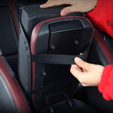 Maxbell Car Armrest Cushion Multifunctional Car Armrest Box Cover for Suvs Auto Black