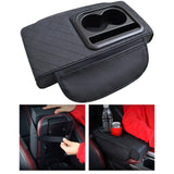 Maxbell Car Armrest Cushion Multifunctional Car Armrest Box Cover for Suvs Auto Black