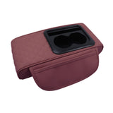 Maxbell Car Armrest Cushion Multifunctional Car Armrest Box Cover for Suvs Auto Claret