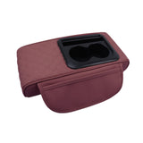 Maxbell Car Armrest Cushion Multifunctional Car Armrest Box Cover for Suvs Auto Claret