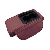 Maxbell Car Armrest Cushion Multifunctional Car Armrest Box Cover for Suvs Auto Claret