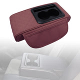 Maxbell Car Armrest Cushion Multifunctional Car Armrest Box Cover for Suvs Auto Claret