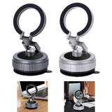 Maxbell Vacuum Magnetic Phone Holder Suction Cup Phone Mount for Fitness Mirror Gray