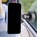 Maxbell Vacuum Magnetic Phone Holder Suction Cup Phone Mount for Fitness Mirror Silvery