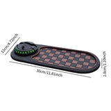 Maxbell Multifunction Car Anti Slip Mat Automotive PVC Nonslip Pad Auto Phone Holder Brown Grid Black